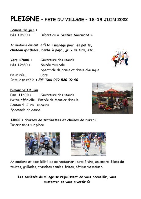 Affiche Fête du Village 2022